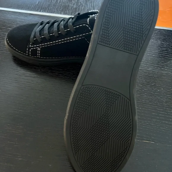 Black Sneakers with White Stitching